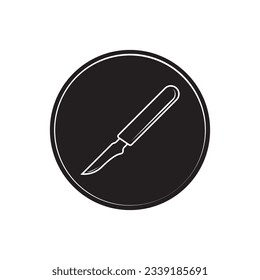 scalpel icon vector template illustration logo design