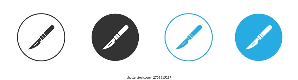 Icono del bisturí para el Web, móvil.Ilustración vectorial