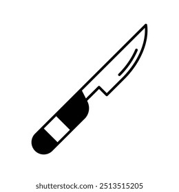 Icono de bisturí con fondo blanco Vector Ilustración de stock