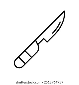 scalpel icon with white background vector stock illustration