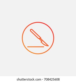 Scalpel icon.gradient illustration isolated vector sign symbol