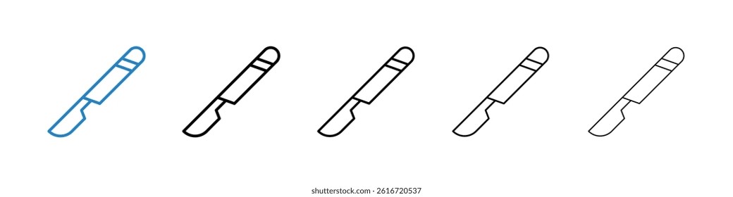 Scalpel icons collection vectors for web ui