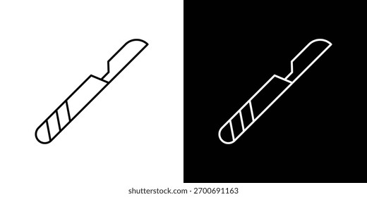 Scalpel icons. simple, stroke, black icons