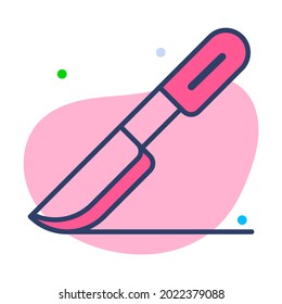 scalpel knife Healthcare Medical, vector graphic Illustration Icon.