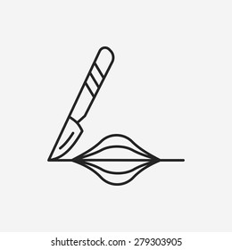 Scalpel line icon