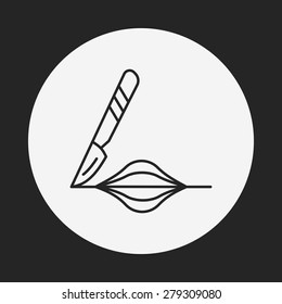 Scalpel line icon