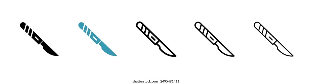 Scalpel line icon vector set.