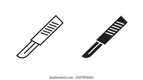 Scalpel line icon vector set.