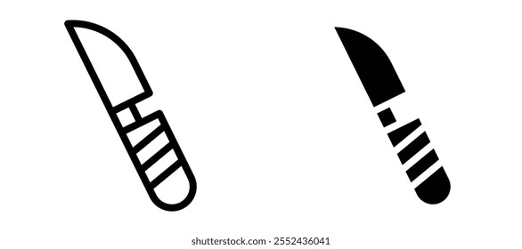 Scalpel liner icon vector set.