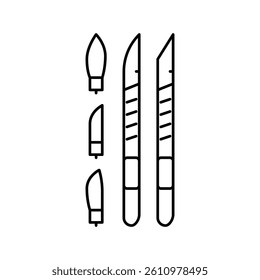scalpel medical line icon vector. scalpel medical sign. isolated contour symbol black illustration