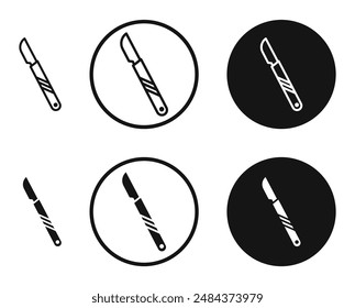 Scalpel outlined icon vector collection.