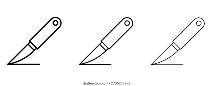 Scalpel path icon linear style sign for mobile concept and web design.