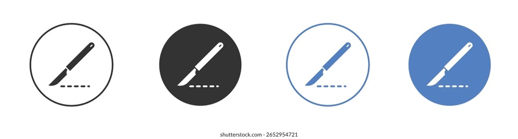 Diseños gráficos de logotipo de icono de ruta de bisturí