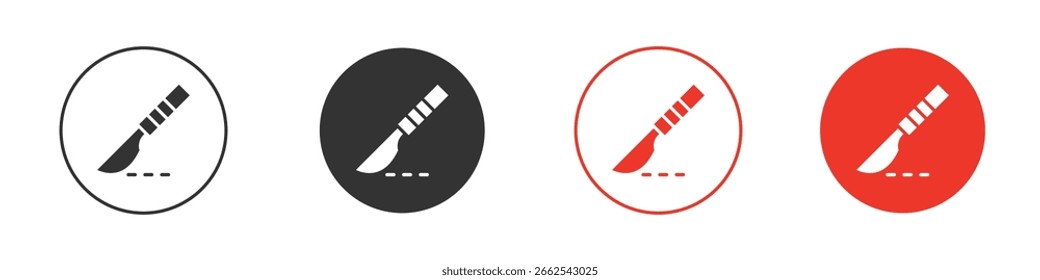 Skalpell-Pfadsymbol für Logo, Vektorzeichen-Symbol für Design
