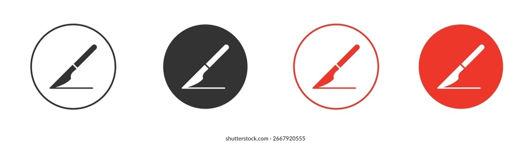 Scalpel path icon for logo, vector sign symbol for design