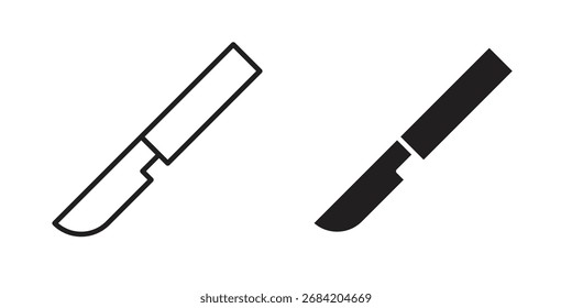Icono de ruta de bisturí para Diseños web. conjunto de iconos de contorno y Clipart