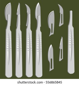 the scalpel. set