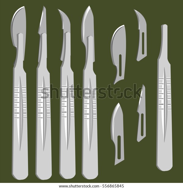 Scalpel Set Stock Vector (Royalty Free) 556865845