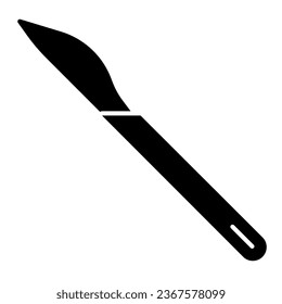 Scalpel solid icon, Medicine concept, Hospital surgery knife sign on white background, Medical scalpel icon in glyph style for mobile concept and web design. Vector graphics