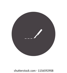 scalpel, surgery knife vector icon illustration