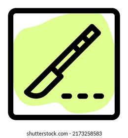 Scalpel surgery tool for cutting upper skin layer