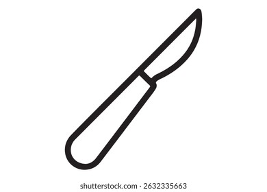 Scalpel surgical knife tool isolated on white background