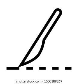 scalpel thin line vector icon