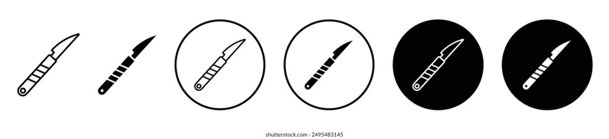 Scalpel thin line vector icon set.