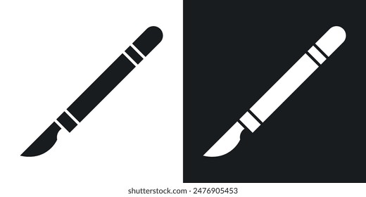 Scalpel thin vector icon collection.