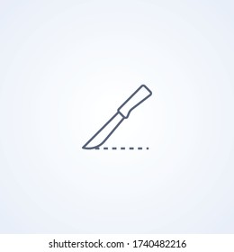 Scalpel, vector best gray line icon on white background, EPS 10
