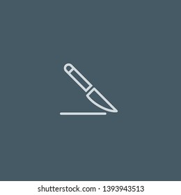Scalpel vector icon. Scalpel concept stroke symbol design. Thin graphic elements vector illustration, outline pattern for your web site design, logo, UI. EPS 10.