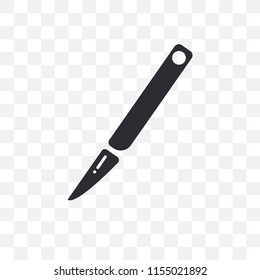 Scalpel vector icon isolated on transparent background, Scalpel logo concept
