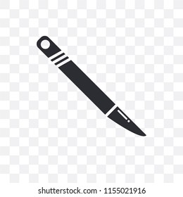 Scalpel vector icon isolated on transparent background, Scalpel logo concept
