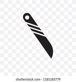 Scalpel vector icon isolated on transparent background, Scalpel logo concept