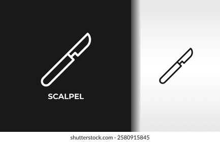 Scalpel Vector, Icon Or Logo Sign Isolated Symbol Illustration
