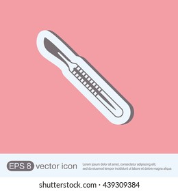 scalpel vector  icon. medical equipment