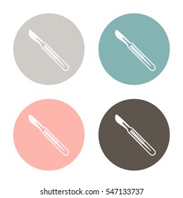 scalpel vector  icon. medical equipment