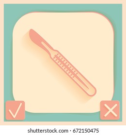 scalpel vector  icon. medical equipment