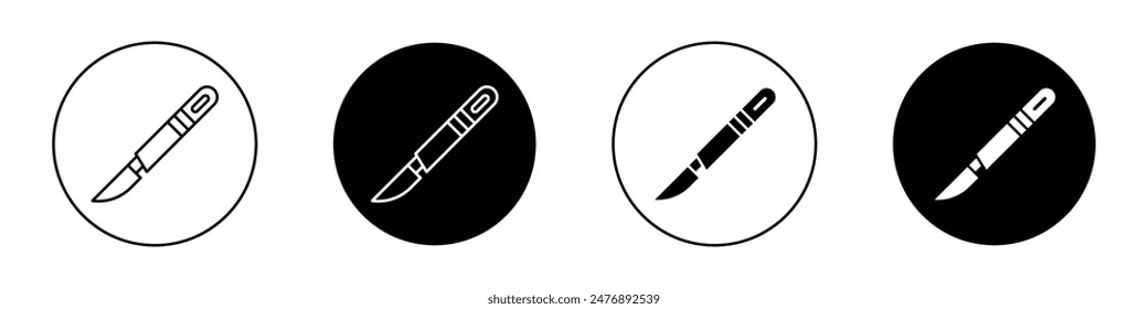 Scalpel vector icon symbol in flat style.