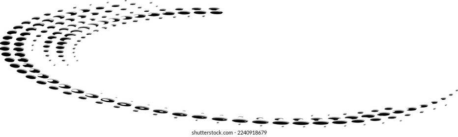 Scaly layered semicircular frame. Vector.