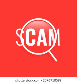 scam alert alarm background for network security vector