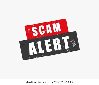 scam alert alarm background for protection of your device vector
