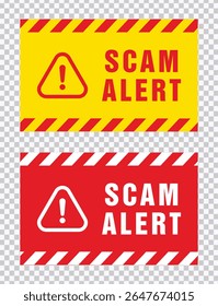 Scam Alert Danger Warning Design – Bold Red and yellow Vector Layout