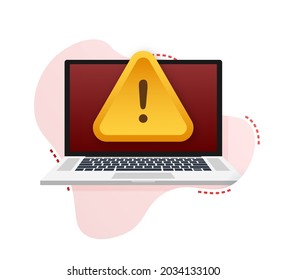 Scam alert. Hacker attack and web security. Network and internet security. Vector illustration.