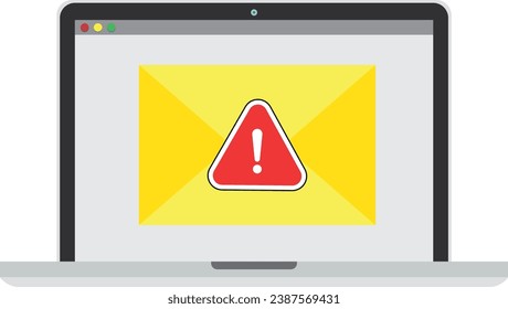 Scam alert. Hacker attack and web security vector concept, phishing scam. Network and internet security. Vector illustration.