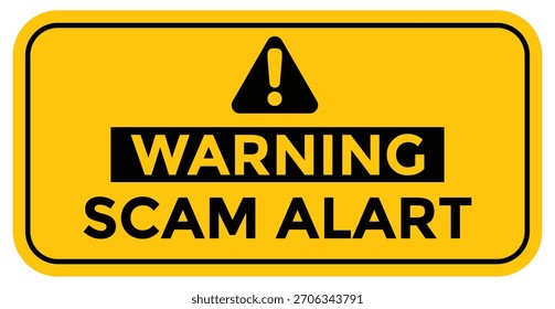 Faixa de Aviso de Alerta de Fraude - Pop-Up de Aviso de Fraude Financeira, Vetor de Segurança de Ataque de Malware