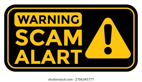 Anuncio de advertencia de alerta de estafa: Pop de advertencia de fraude financiero, Vector de seguridad de ataque de malware