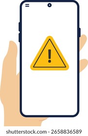 Scam alert red message on browser window. Scam sign label isolated on screen computer. Vector illustration.

