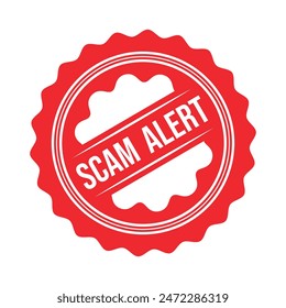 Scam Alert Rubber stamp Design