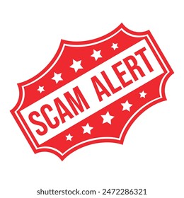 Scam Alert Rubber stamp Design
